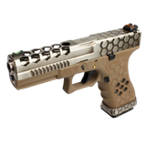 VX0110 HEX CUT TAN/SILVER AWCUSTOM