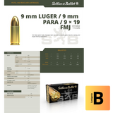 Cartouches SB 9X19 FMJ 115 gr