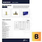 Cartouches MAGTECH 9MM LUGER 115GR FMJ