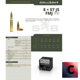 Cartouches SB 8X57JS FMJ 12,7GR VRAC X50
