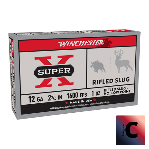 Cartouches Slug Winchester 12/70 Super-X 28 g x5
