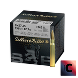 Cartouches SB 8X57JS FMJ 12,7GR VRAC X50