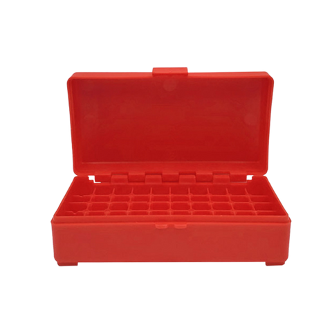 Boite de rangement rouge 50 mun 9mm