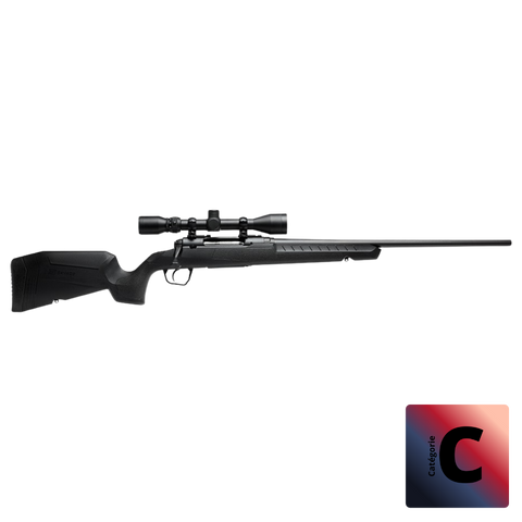 Pack carabine SAVAGE AXIS XP SR INT. 56CM 1/2×28 CAL.222 + Lunette