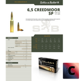 Cartouches 6.5 CREEDMOOR SP 8.5gr