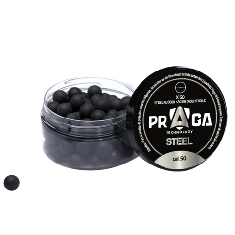 Billes Cal.50 Acier/caoutchouc x50