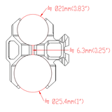 Montage CLAMP rail Picatinny STRIKE INDUSTRIES pour fusil à pompe Cal 12