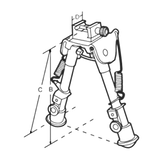 Bipied UTG métal pour rail et grenadière