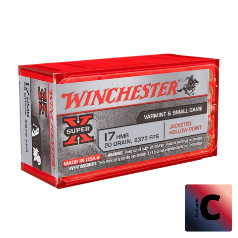 Balles 17 HMR Super-X 20Gr JHP x50