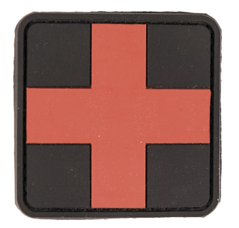 Patch PVC premier secours croix rouge 5.5 x 5.5cm