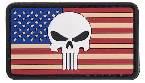 Patch PVC Drapeau USA Skull