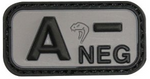 Patch PVC Groupe sanguin noir Viper