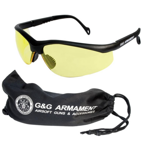 LUNETTE DE PROTECTION JAUNE G&G AVEC SA POCHETTE