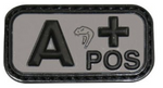 Patch PVC Groupe sanguin noir Viper