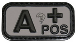 Patch PVC Groupe sanguin noir Viper