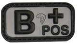 Patch PVC Groupe sanguin noir Viper