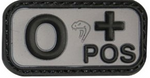 Patch PVC Groupe sanguin noir Viper