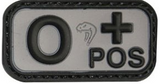 Patch PVC Groupe sanguin noir Viper
