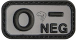 Patch PVC Groupe sanguin noir Viper