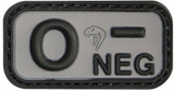 Patch PVC Groupe sanguin noir Viper